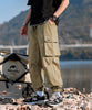 [HOOK-] American casual side big pocket hem cargo pants