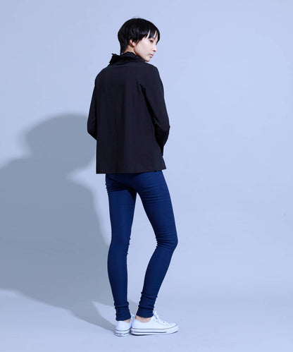 ハイウエストストレッチ美脚スキニーレギンスパンツ[裏起毛]