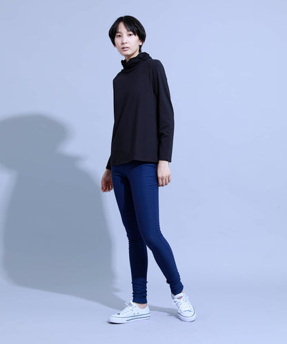 ハイウエストストレッチ美脚スキニーレギンスパンツ[裏起毛]