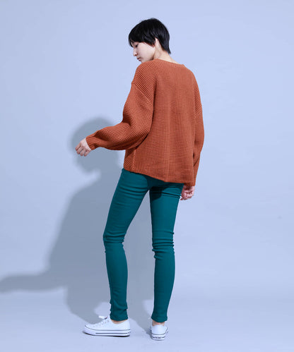 ハイウエストストレッチ美脚スキニーレギンスパンツ[裏起毛]