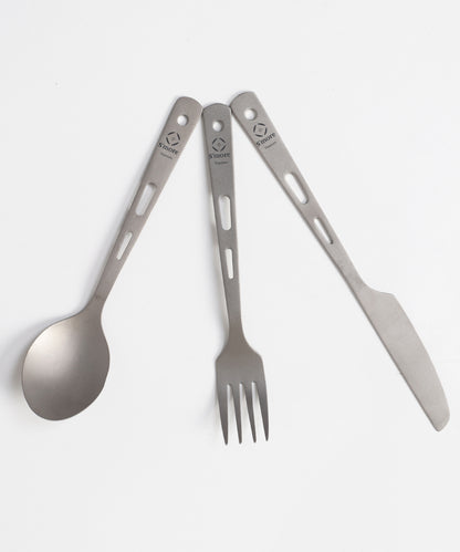 【 S'more / Titanium Cutlery Set 】 チタニウムカトラリーセット カトラリー 4点セット