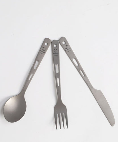 【 S'more / Titanium Cutlery Set 】 チタニウムカトラリーセット カトラリー 4点セット