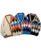 [HOOK] Argyle geometric pattern ringer cardigan