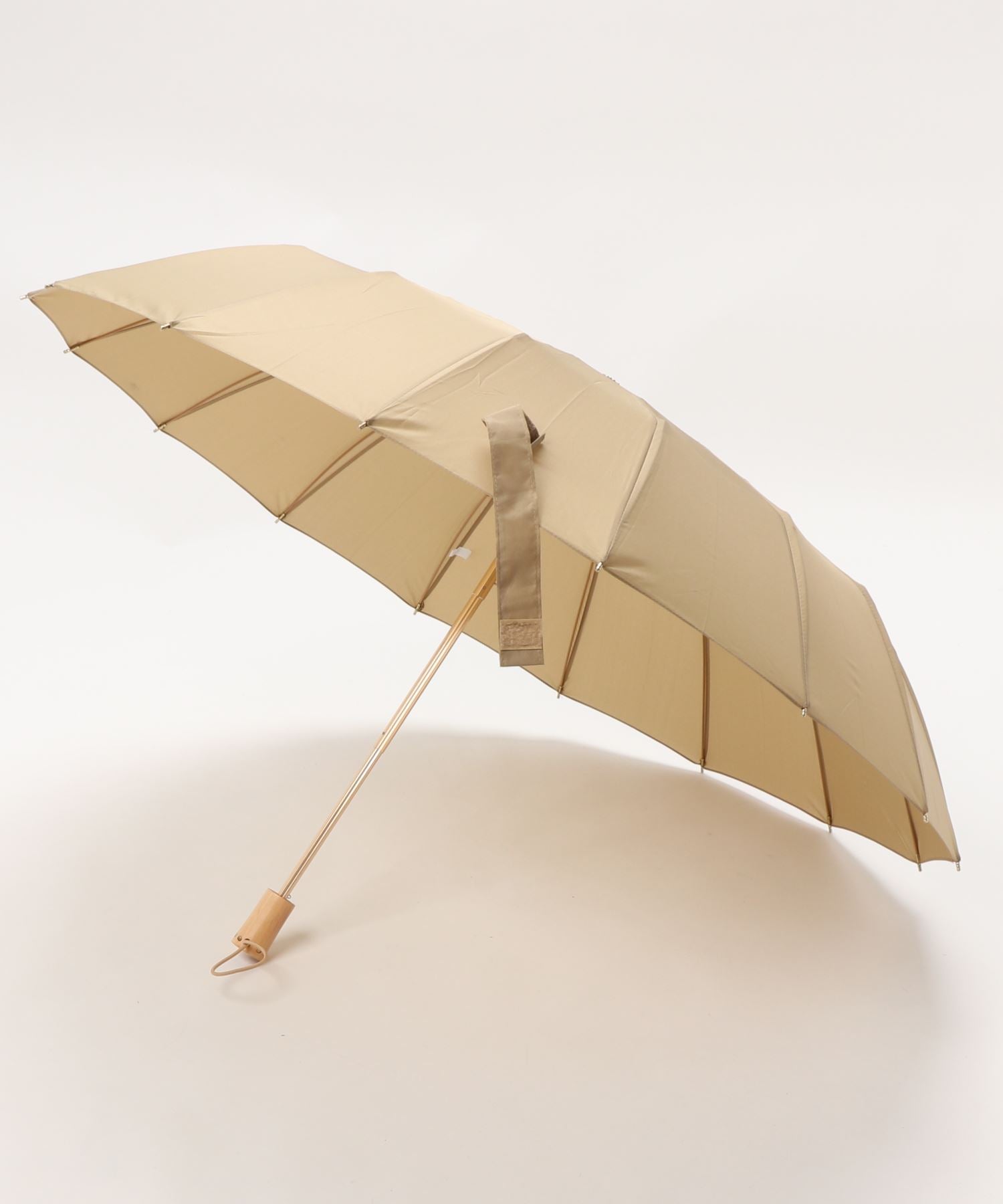 ハンドメイド 木製持ち手 珍しい16本骨 軽量 折りたたみ傘 – moremore