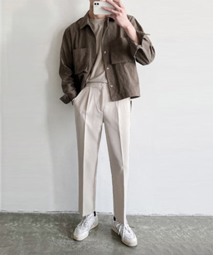 [aimoha Men's] Straight slacks