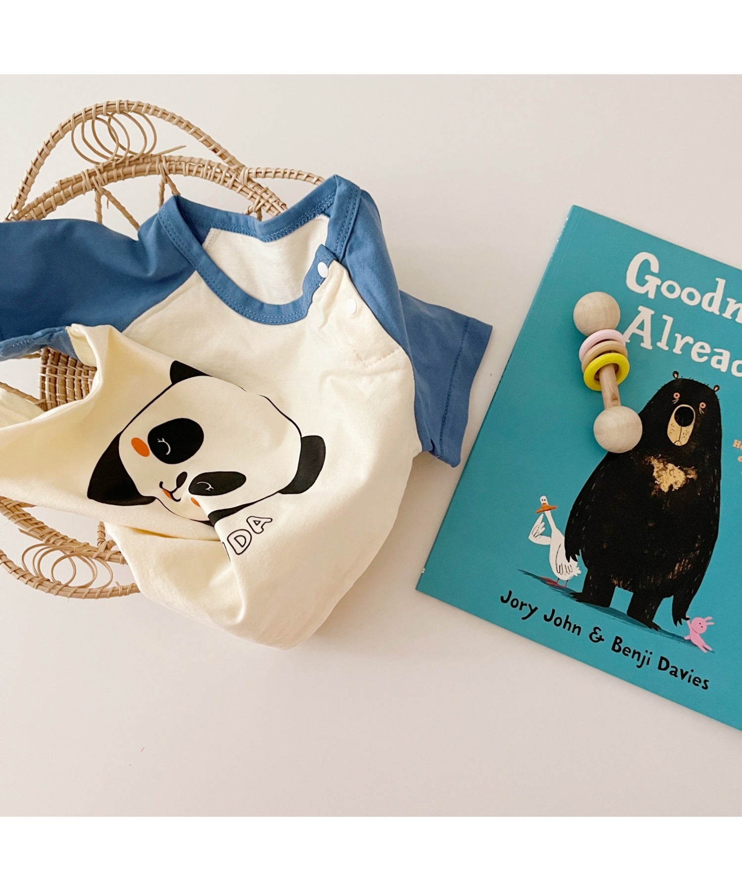 【aimoha-KIDS-】 かわいい動物イラストプリント 袖切り替え半袖tシャツ