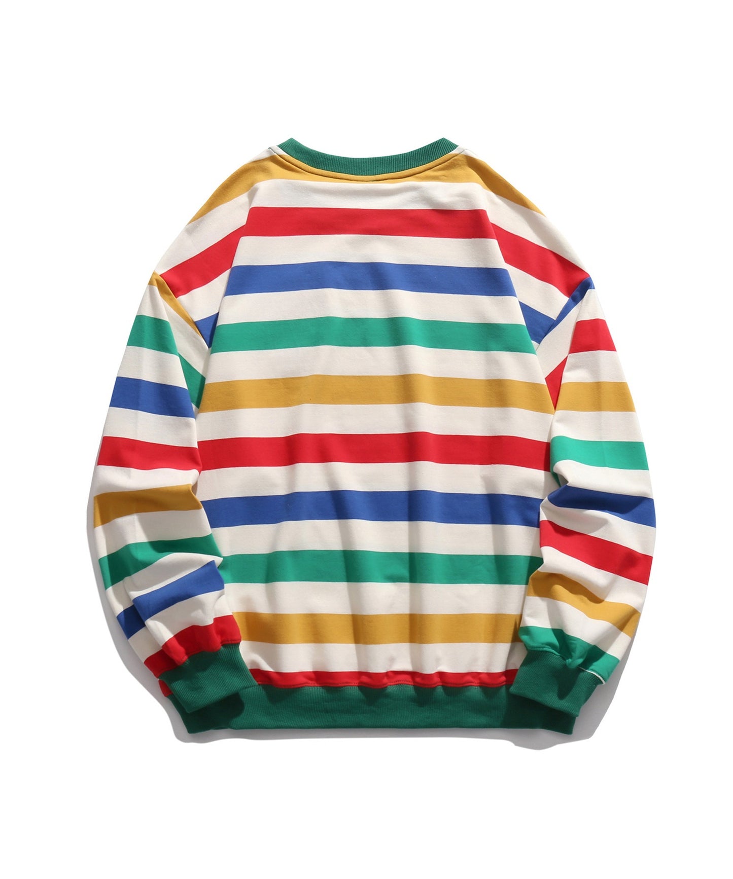 [HOOK -original-] Melting heart embroidery rainbow border ringer sweatshirt