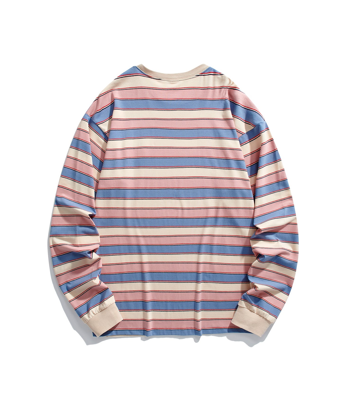 [HOOK -original-] American casual patch embroidery color scheme border ringer long TEE