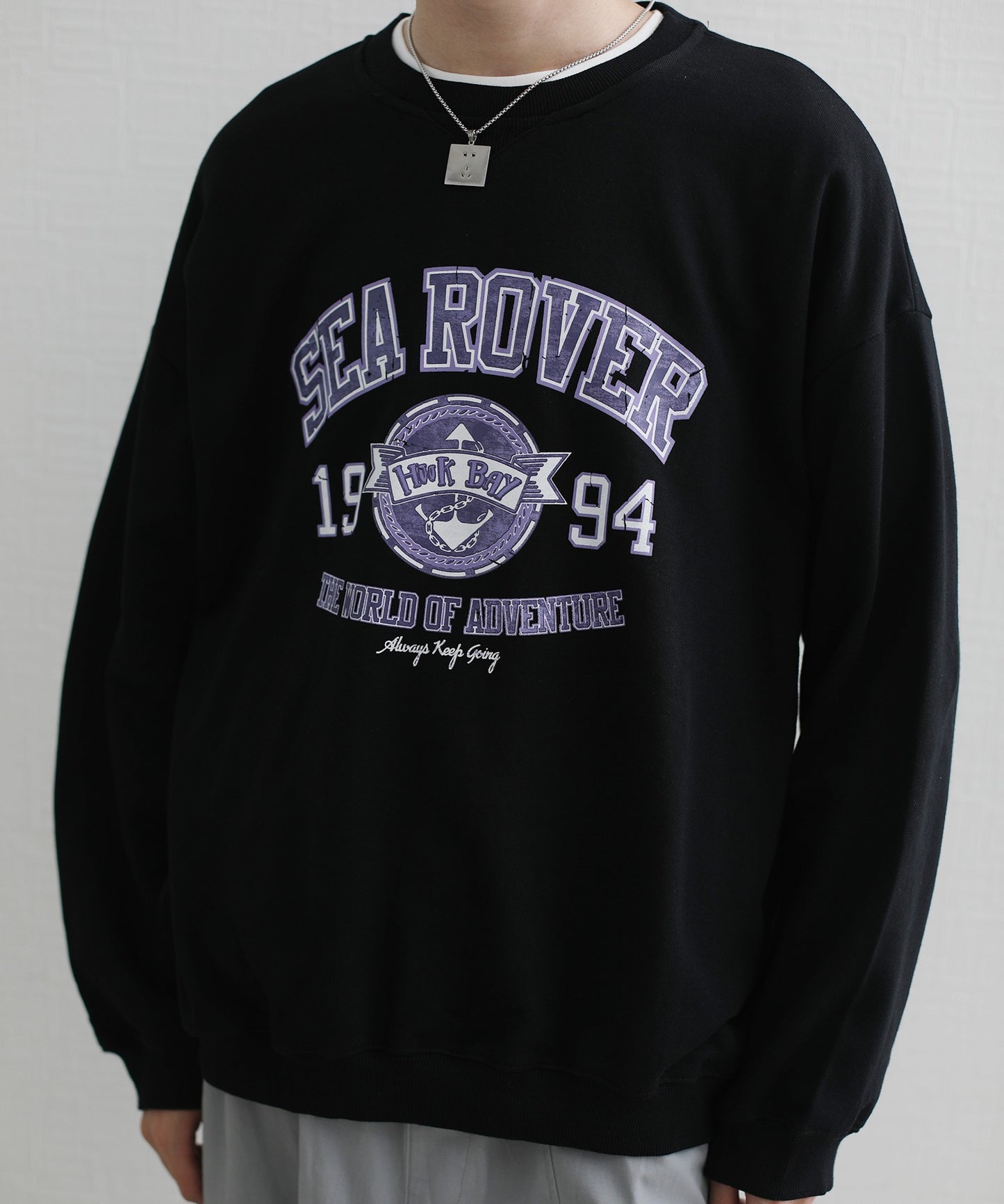 [HOOK -original-] "SEA ROVER" vintage style logo print sweatshirt