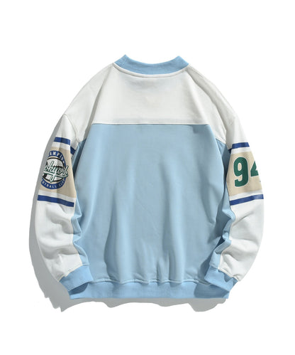 [HOOK -original-] American casual college style football print sweatshirt