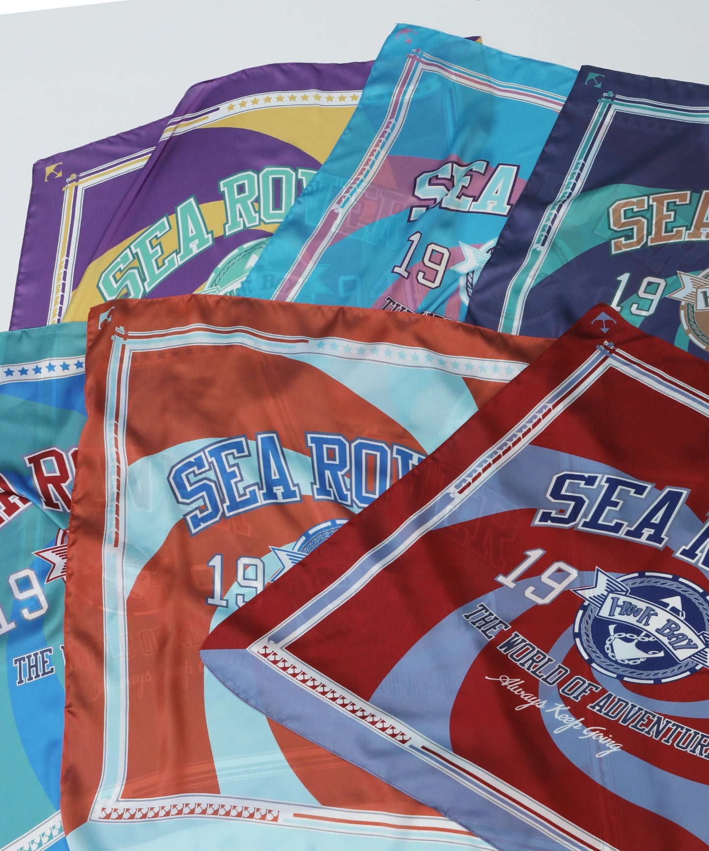 [HOOK -original-] Classic logo print pop color scheme scarf bandana