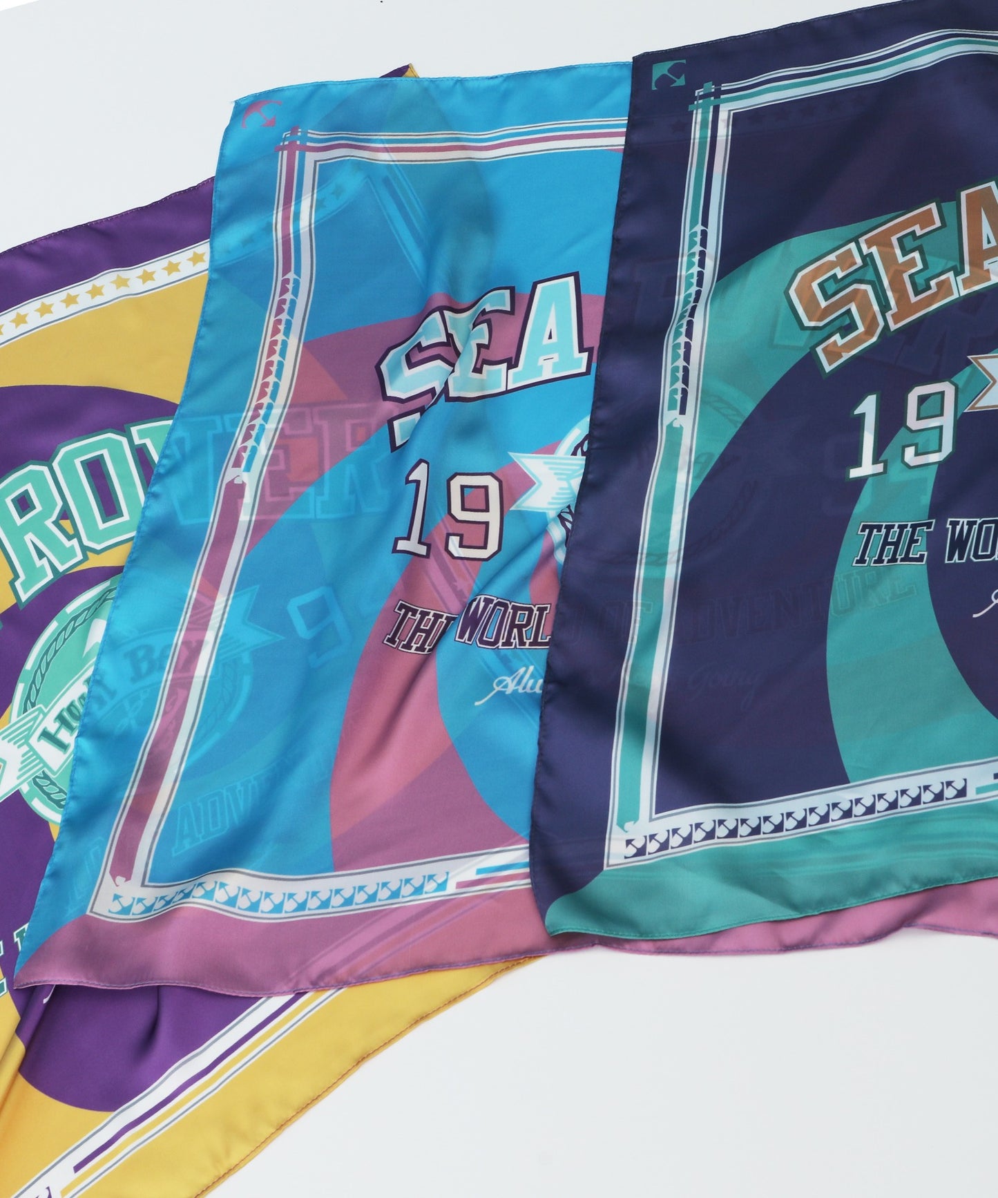 [HOOK -original-] Classic logo print pop color scheme scarf bandana