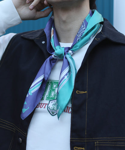 [HOOK -original-] Classic logo print pop color scheme scarf bandana