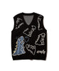 [HOOK] Graffiti dinosaur illustration v-neck vest