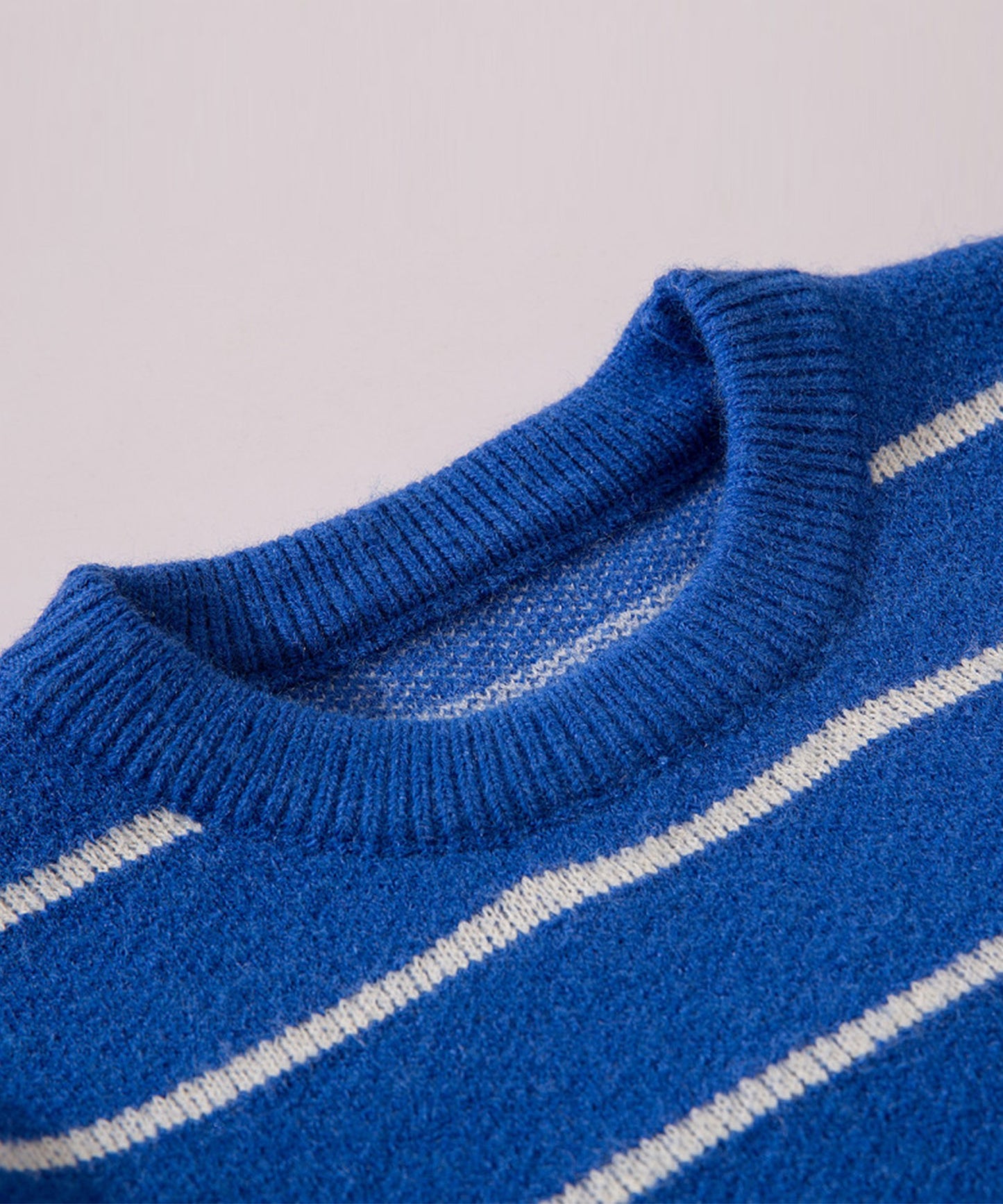 【HOOK】「溶けたハート」刺繍ボーダーニットセーター