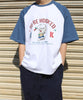 [HOOK -original-] American casual illustration print raglan sleeve short sleeve TEE