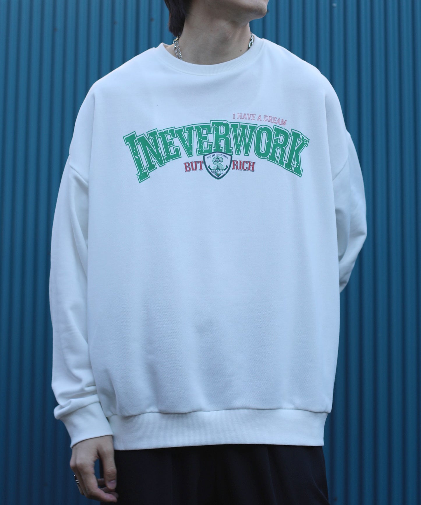 [HOOK -original-] Front English print sweatshirt