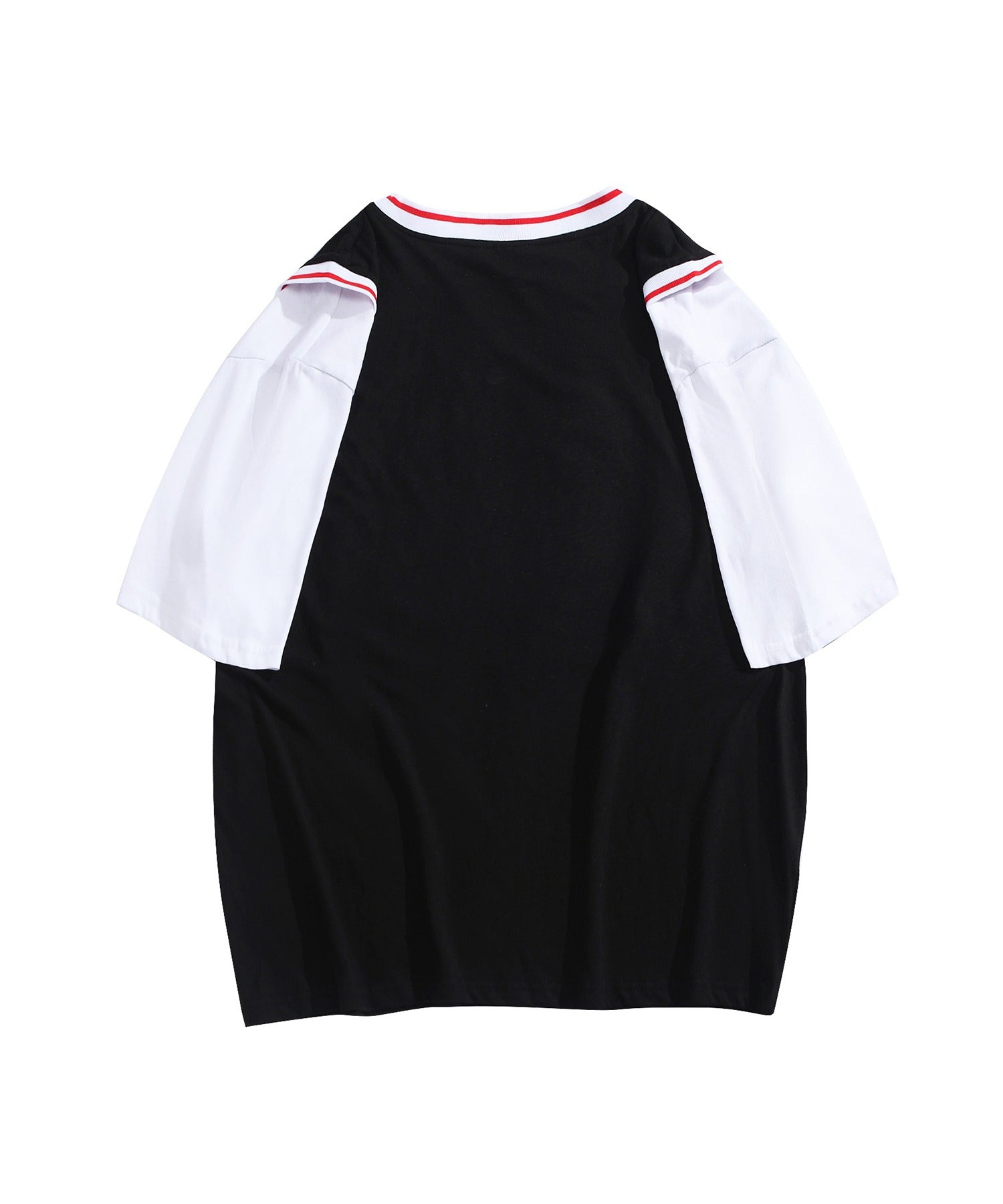 [HOOK -original-] American casual basketball uniform style docking short sleeve TEE