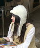 aimoha/韓国風 モヘアフライトニットキャップ