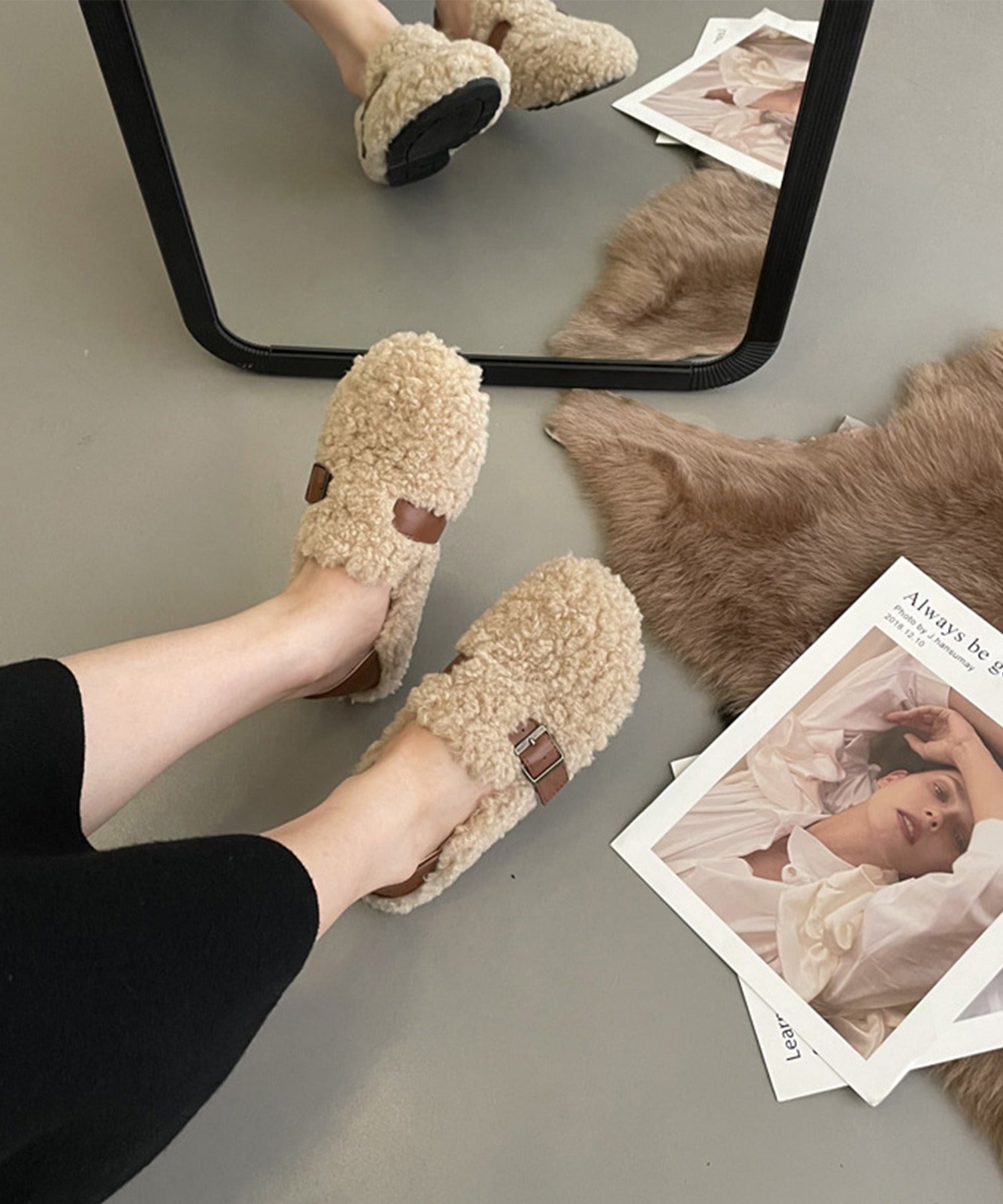 2WAYボアフラットシューズ – 《公式》moremore（モアモア）