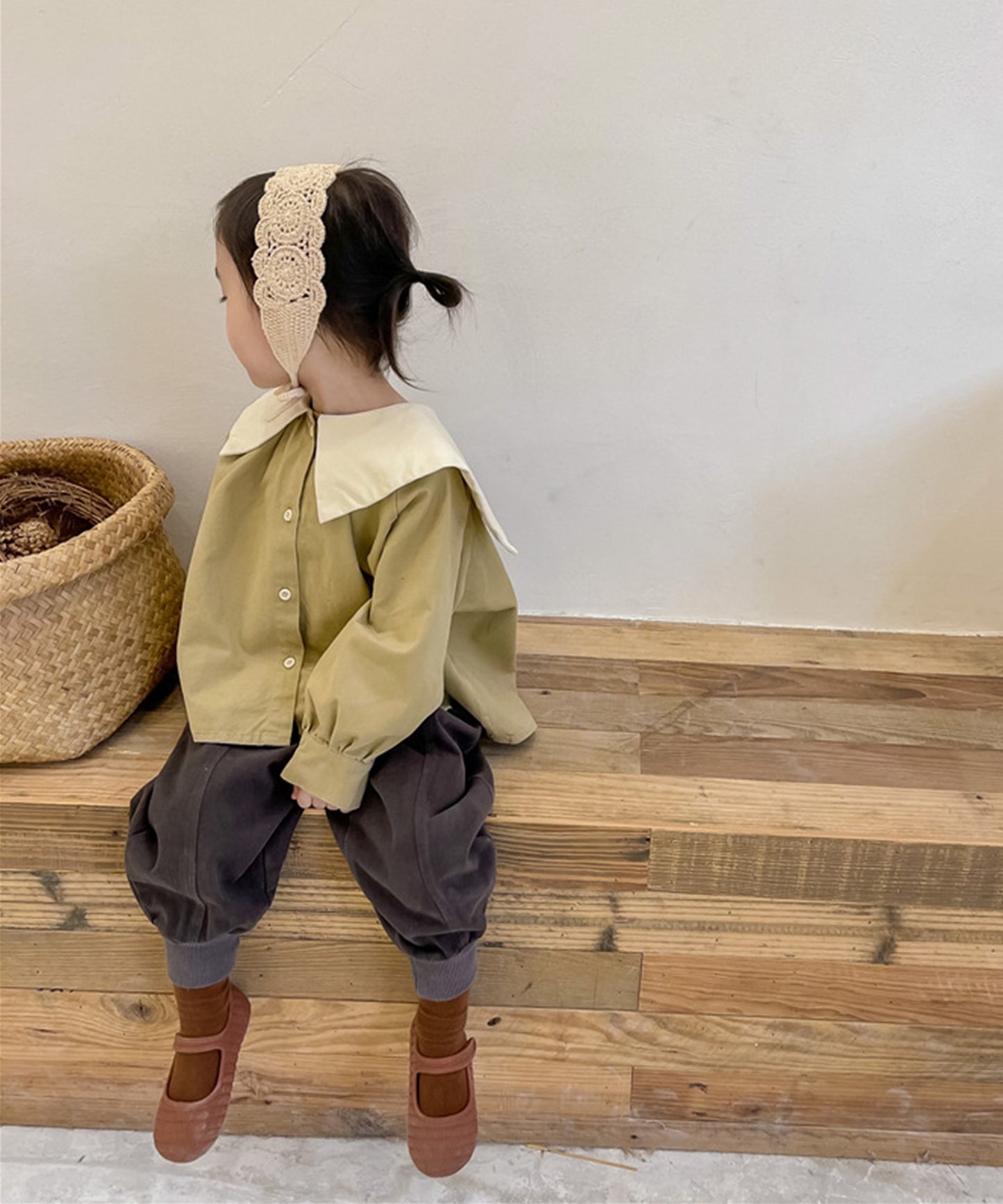 【aimoha-KIDS-】韓国子供服 裾絞りカーゴチノパンツ