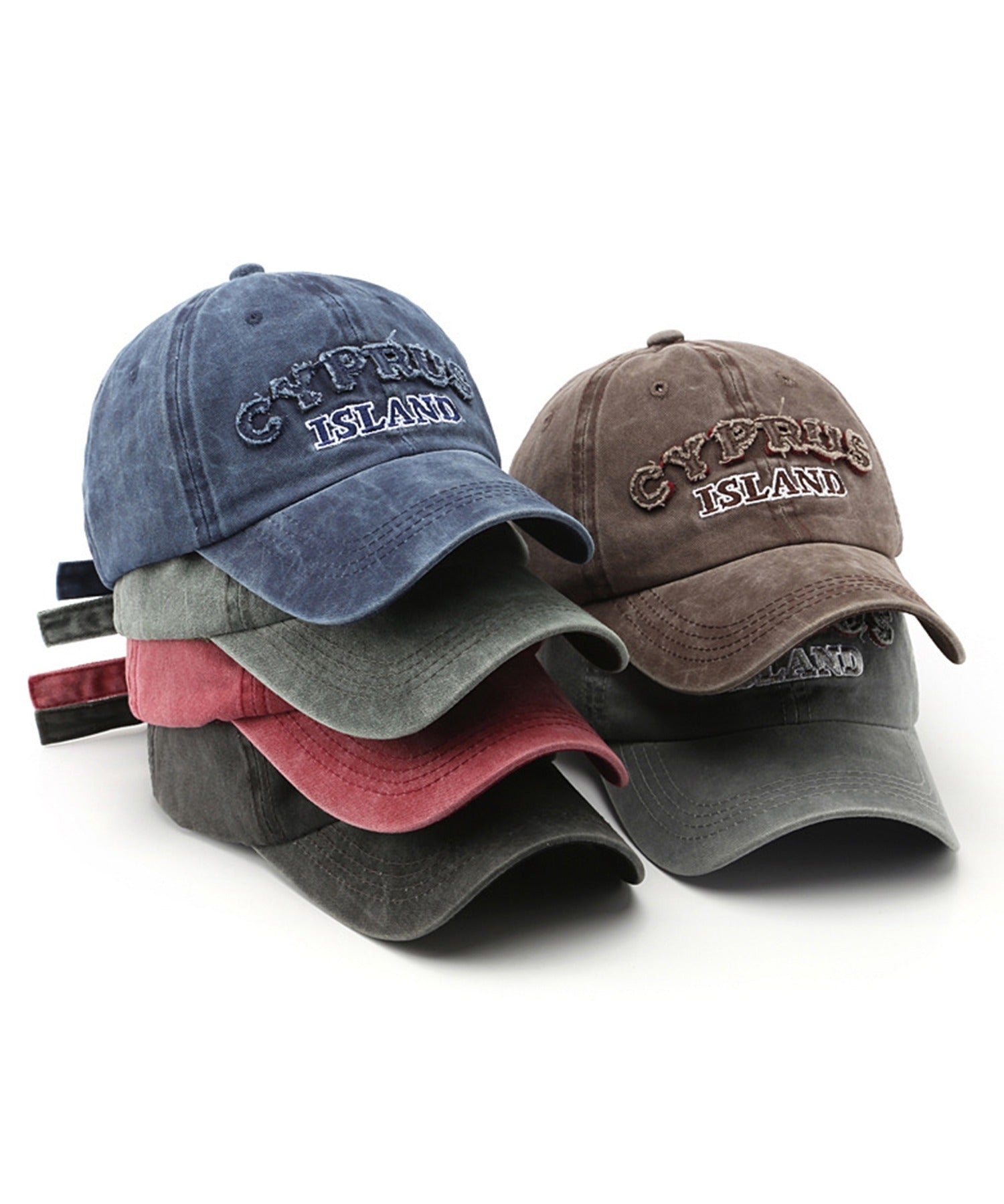 [HOOK-] American casual antique style English letter embroidery cap