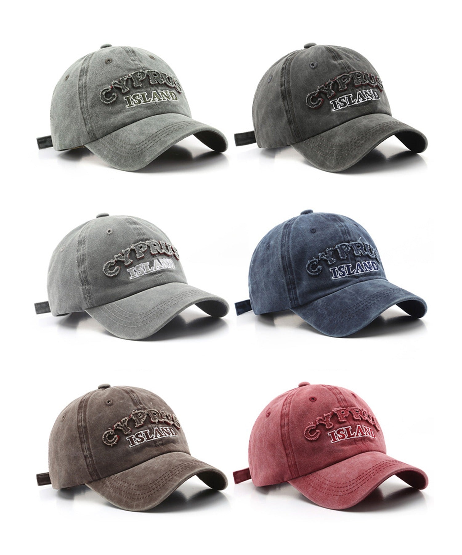 [HOOK-] American casual antique style English letter embroidery cap