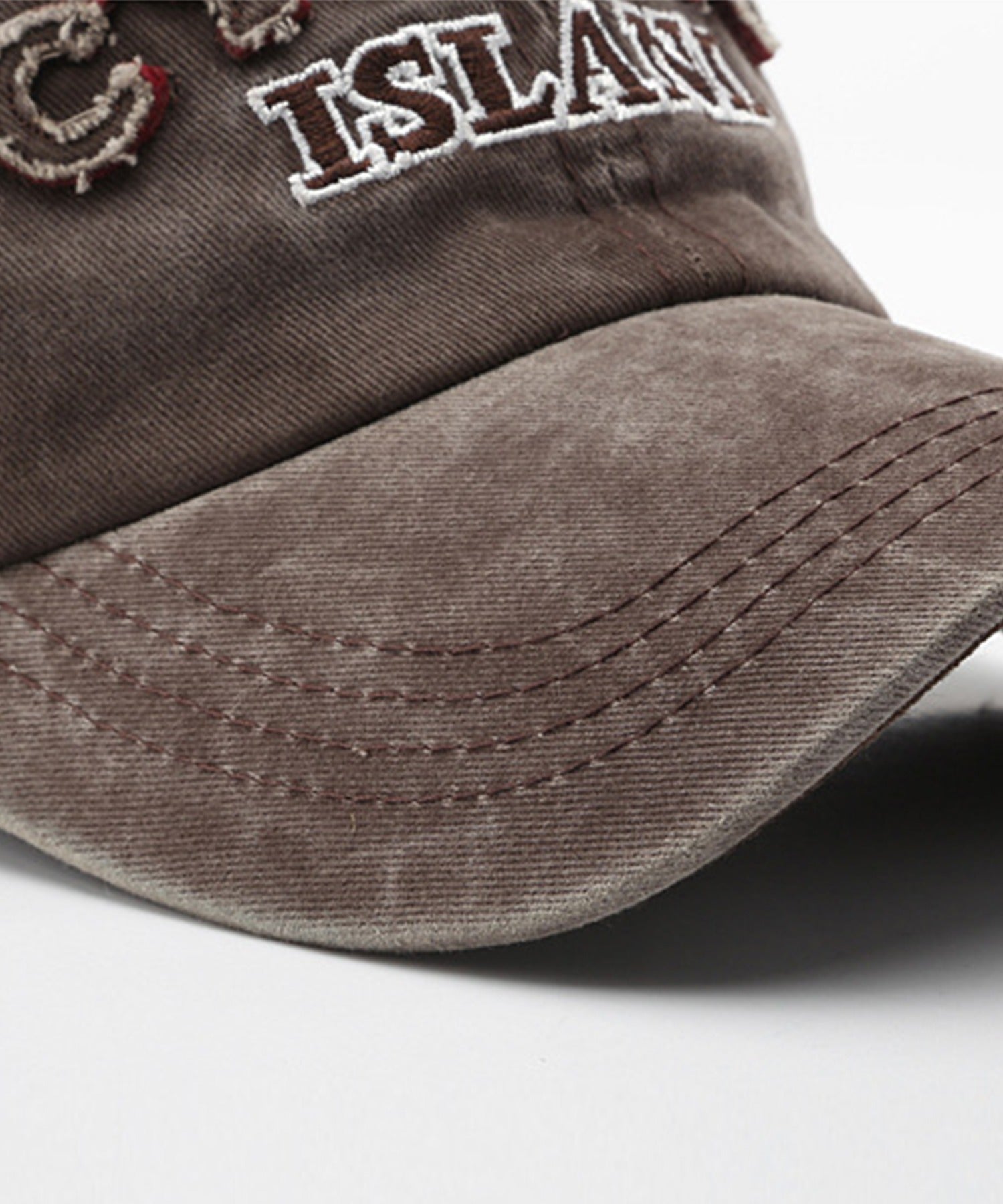 [HOOK-] American casual antique style English letter embroidery cap
