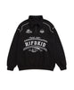 [HOOK] American casual English letter embroidery polo collar sweatshirt