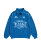 [HOOK] American casual English letter embroidery polo collar sweatshirt