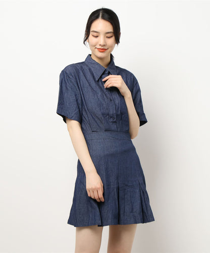 デニムミニワンピース