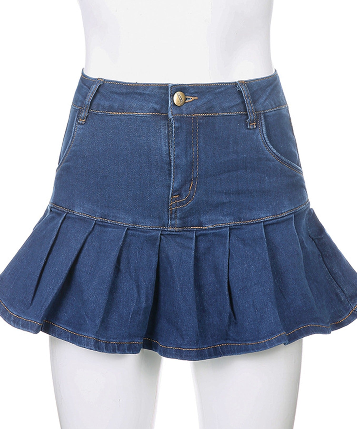 Jasmine】タックプリーツデニムミニスカート – 《公式》moremore