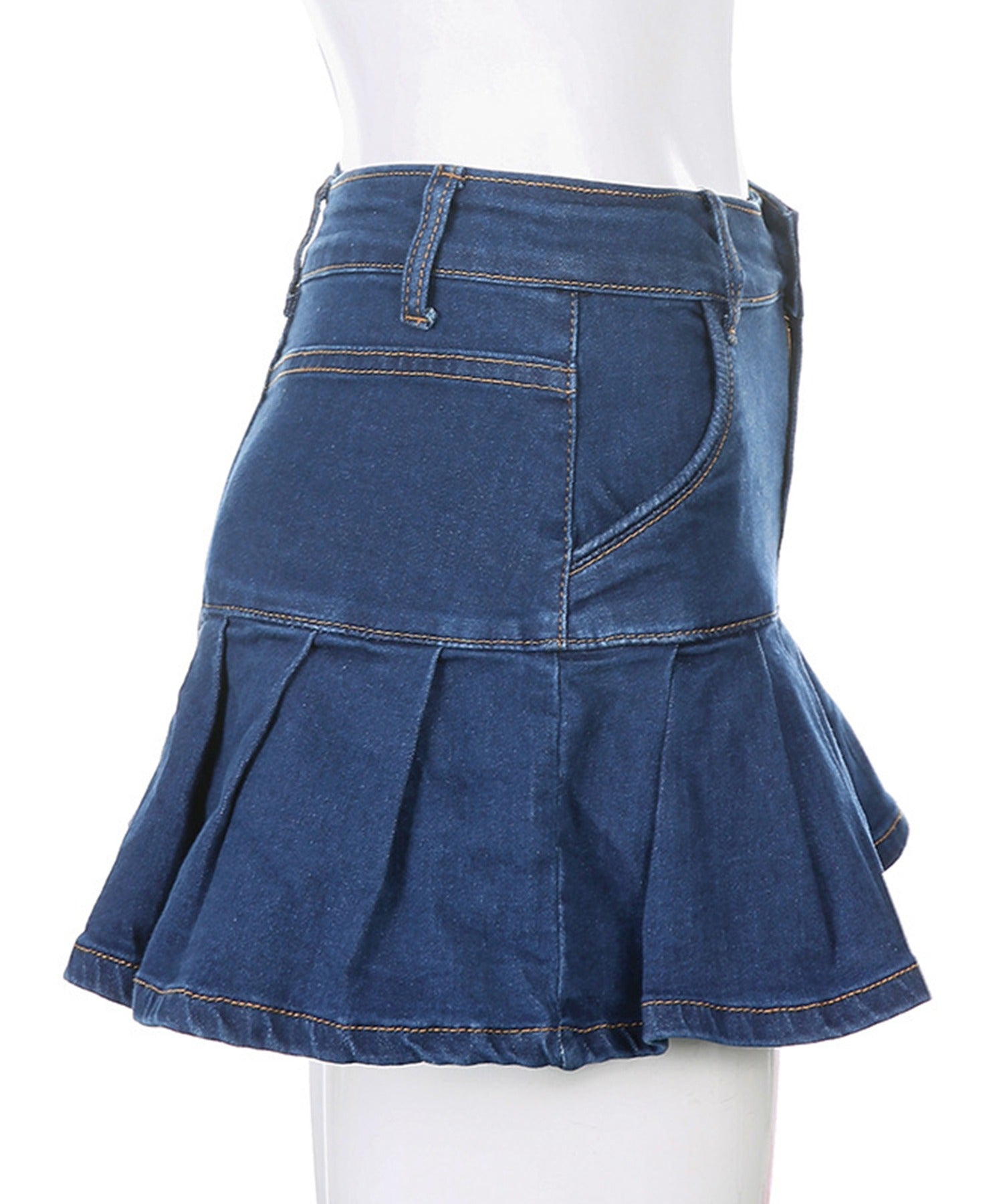 Jasmine】タックプリーツデニムミニスカート – 《公式》moremore