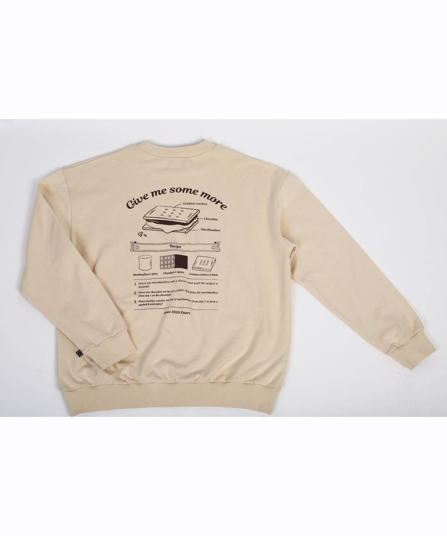 COTTON CREW NECK BIG SWEAT - S'more recipe