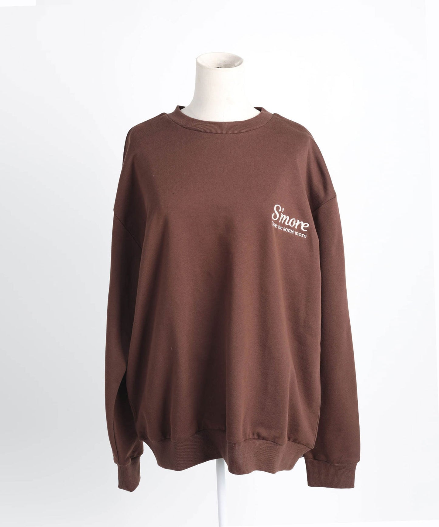 COTTON CREW NECK BIG SWEAT - S'more recipe