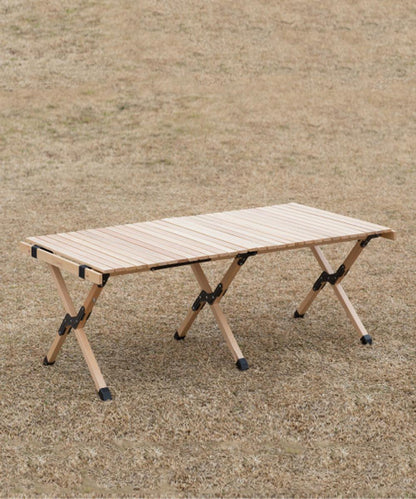 【 S'more Woodi Roll Table 】ウッディロールテーブル 天板は丸める木製テーブル