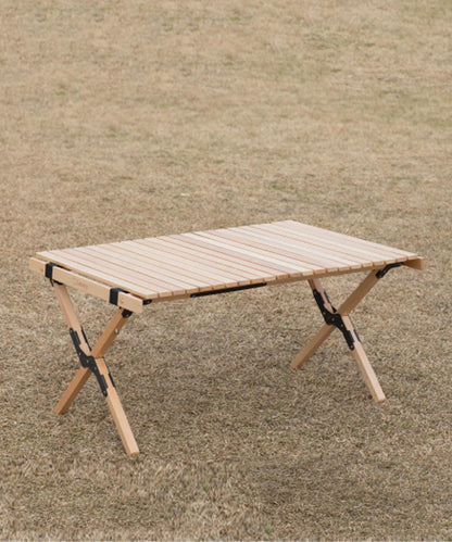 【 S'more Woodi Roll Table 】ウッディロールテーブル 天板は丸める木製テーブル