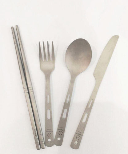 【 S'more / Titanium Cutlery Set 】 チタニウムカトラリーセット カトラリー 4点セット