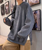 [aimoha Men's] Waffle fabric big silhouette sweatshirt